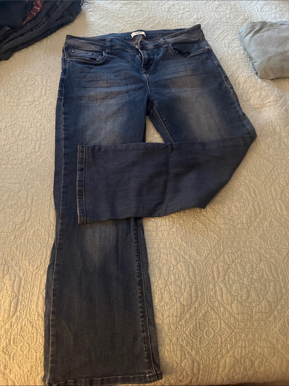 Kensie Dark Blue Boot-Cut Stretch Jeans